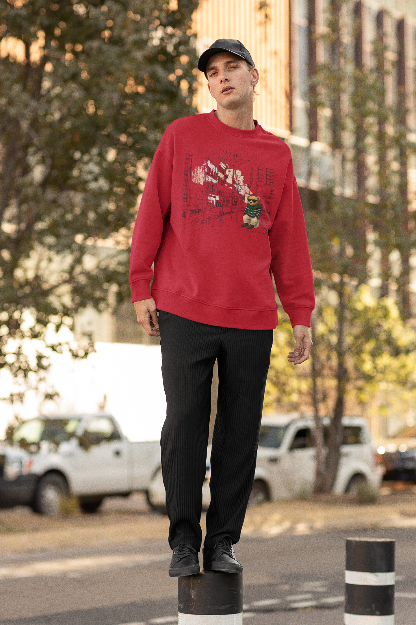 Prague Teddy Bear Sweatshirt   Czech Republic Souvenir Tee