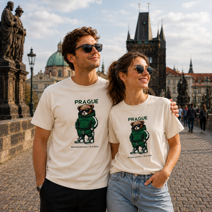 Personalized Prague Bear T-Shirt | Custom Name Tee