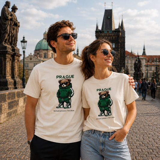 Personalized Prague Bear T-Shirt | Custom Name Tee