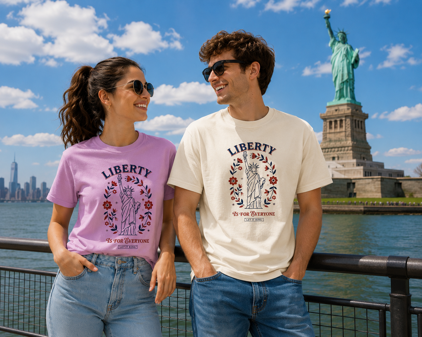 Patriotic Statue of Liberty T-Shirt | Vintage Americana Tee
