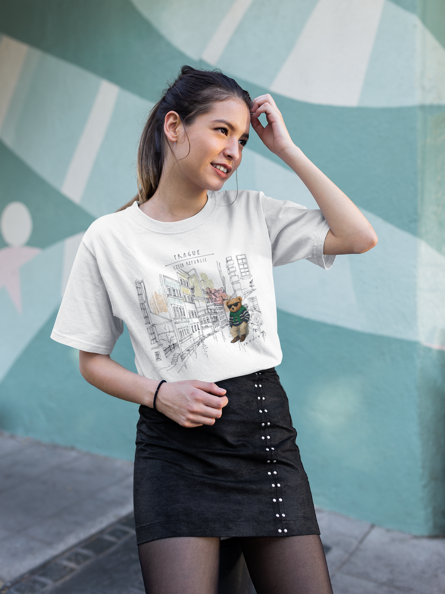 Prague Teddy Bear T-Shirt – Czech Republic Souvenir Tee