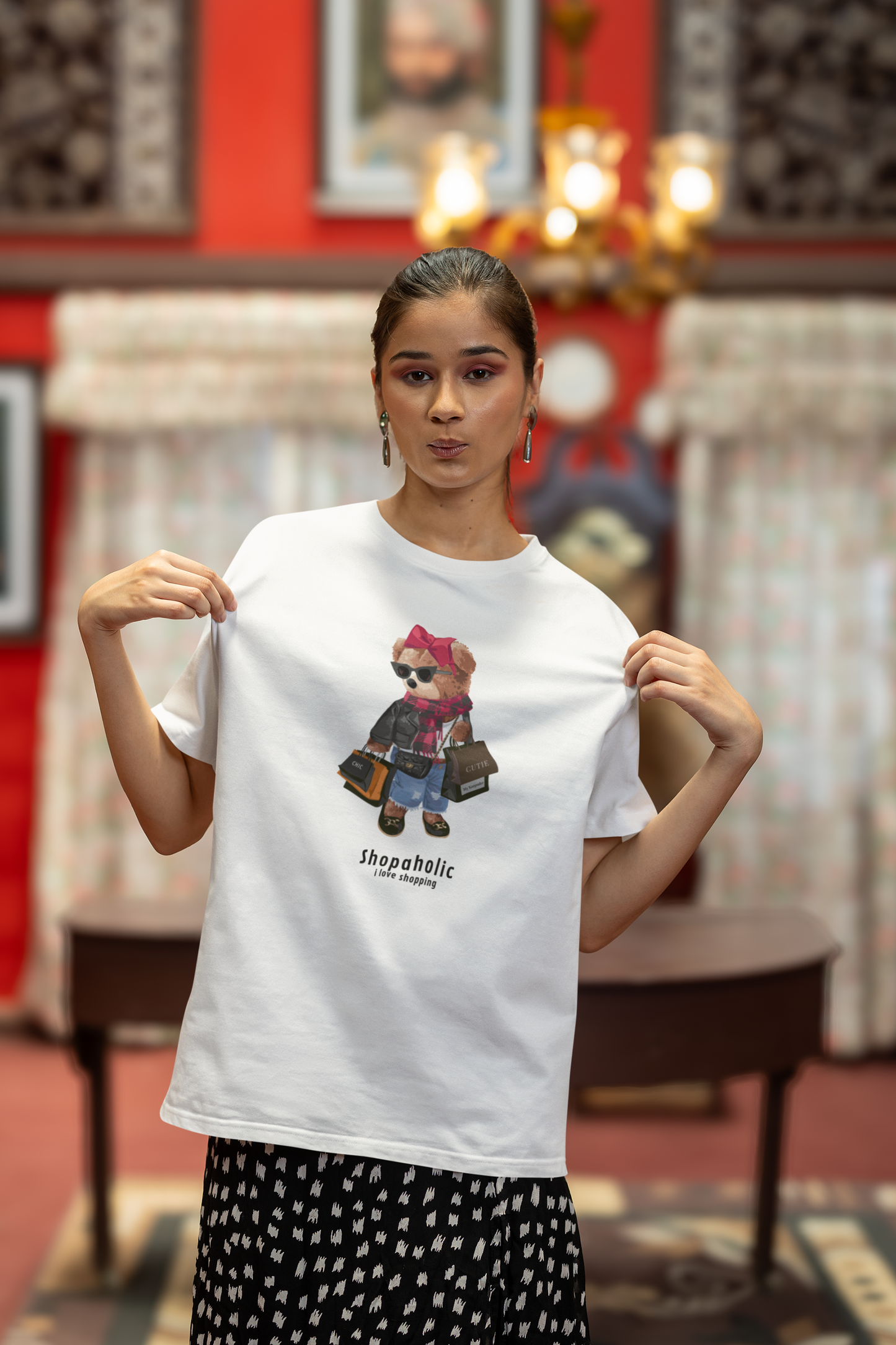 Shopping Bear Unisex T-shirt - Perfect Gift for Shopaholics