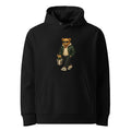 Champagne Weekend Bear black organic cotton hoodie with teddy bear and champagne bucket design