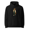 Black organic cotton hoodie with Prosecco Mood Bear design