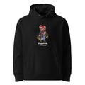 Black organic cotton hoodie with Shopaholic Teddy Bear I Love Shopping design