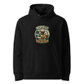 Black organic cotton hoodie with Mentally on Vacation French Bulldog design