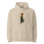 Desert Dust organic cotton hoodie with Prosecco Mood Bear design