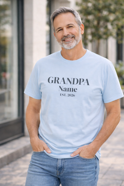 Custom Grandpa Shirt — Name & Year