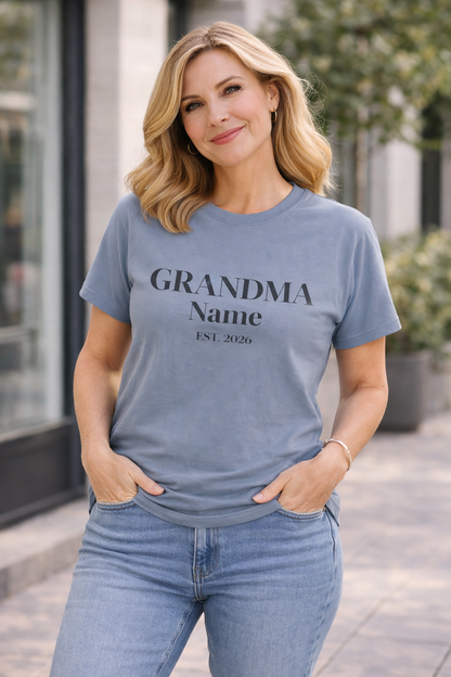Custom Grandma Shirt — Name & Year