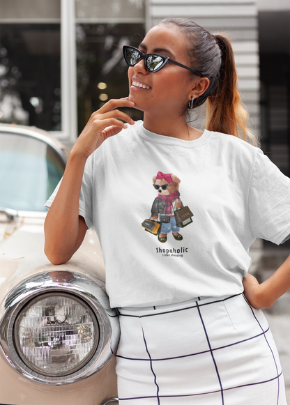 Shopping Bear Unisex T-shirt - Perfect Gift for Shopaholics
